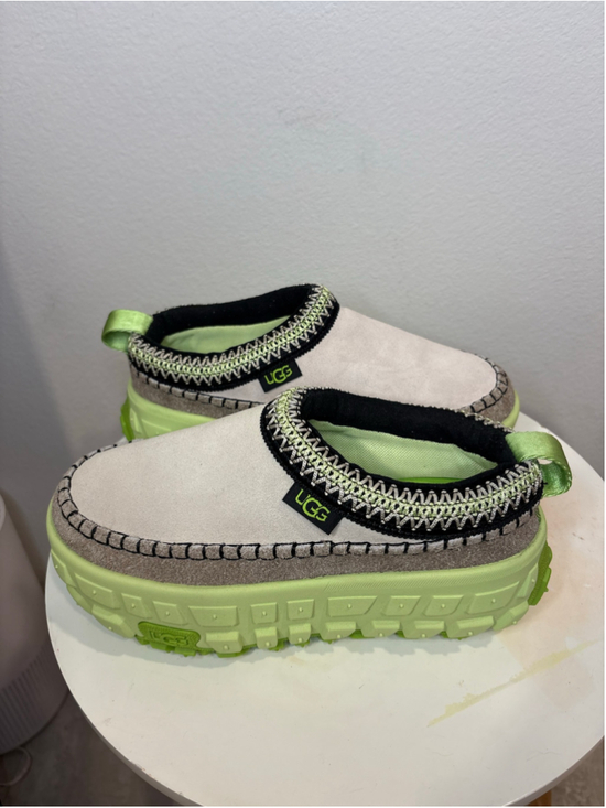 UGG Shoes - UGG Venture Daze Platform Slip-On Clogs Lime Green Suede Women’s US 6